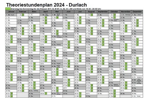 Theoriestundenplan Durlach - Fahrschule Frank Dopf Karlsruhe