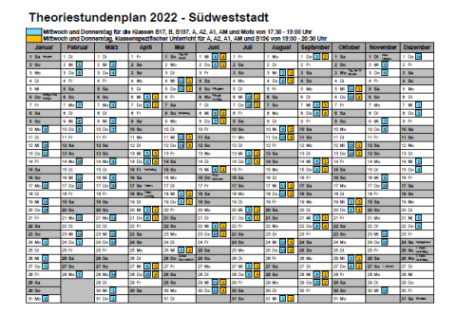Theorieplan Südweststadt - Fahrschule Frank Dopf