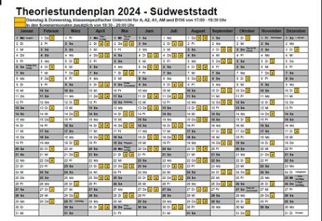Theorieplan Südweststadt - Fahrschule Frank Dopf