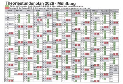 Theoriestundenplan Mühlburg Fahrschule Frank Dopf, Karlsruhe