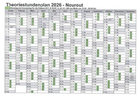 Theoriestundenplan Neureut - Fahrschule Frank Dopf, Karlsruhe