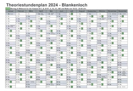 Fahrschule Frank Dopf - Theoriestundenplan Stutensee-Blankenloch