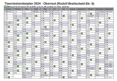 Theoriestundenplan Oberreut I - Fahrschule Frank Dopf Karlsruhe